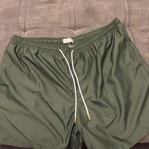 ANCORA men’s solid olive trunk 5.5” size xl